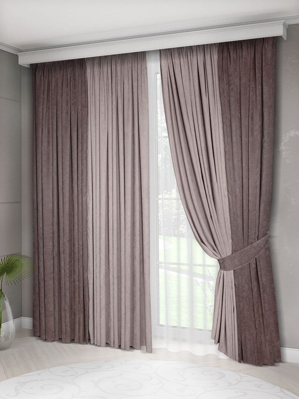 

Комплект штор Raccolto Canvas 250x270 2шт Бежевый какао, Х6006