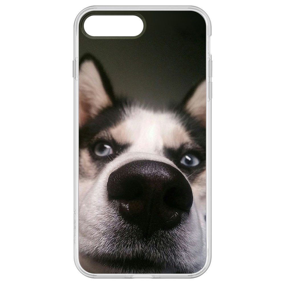 

Чехол-накладка Krutoff Clear Case Нос для iPhone 8 Plus, Прозрачный