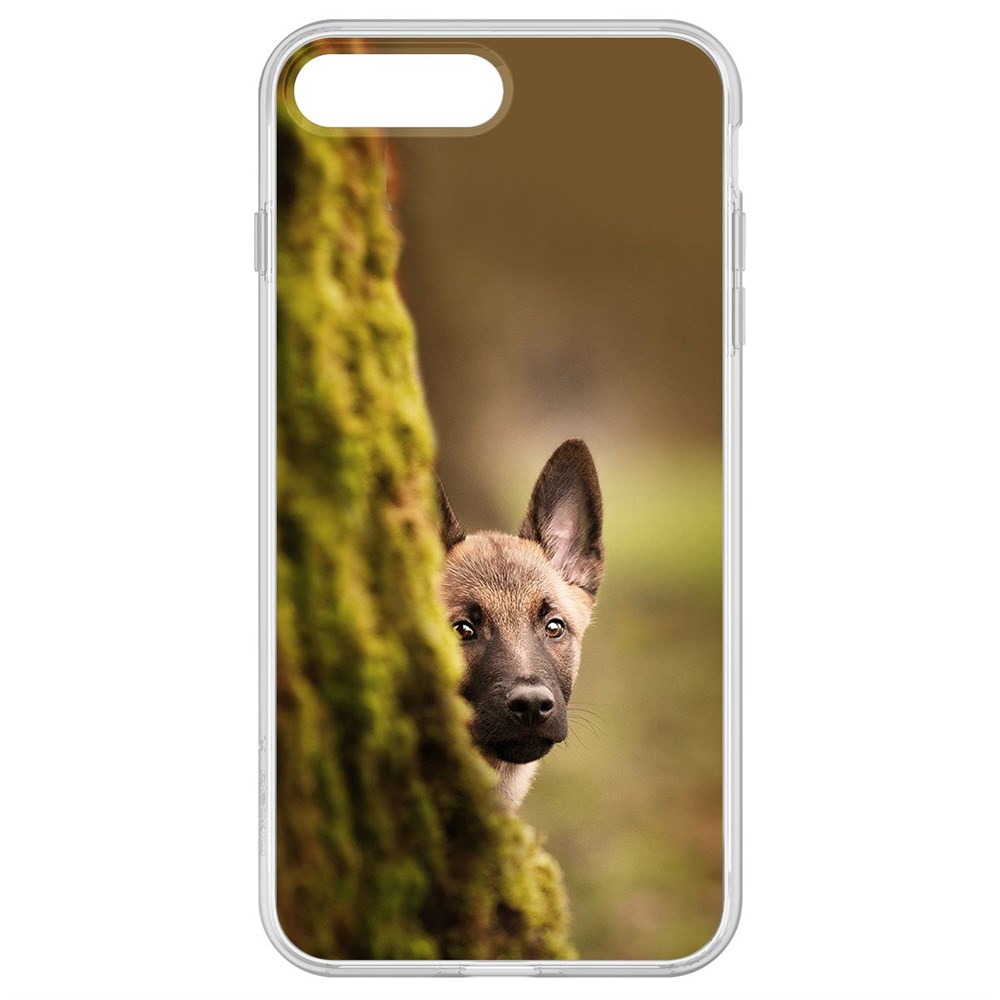 

Чехол-накладка Krutoff Clear Case Щенок овчарки для iPhone 8 Plus, Прозрачный