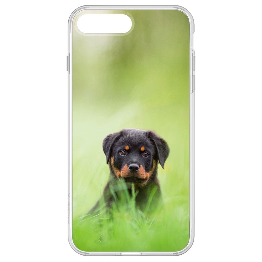 

Чехол-накладка Krutoff Clear Case Щенок ротвейлера для iPhone 8 Plus, Прозрачный