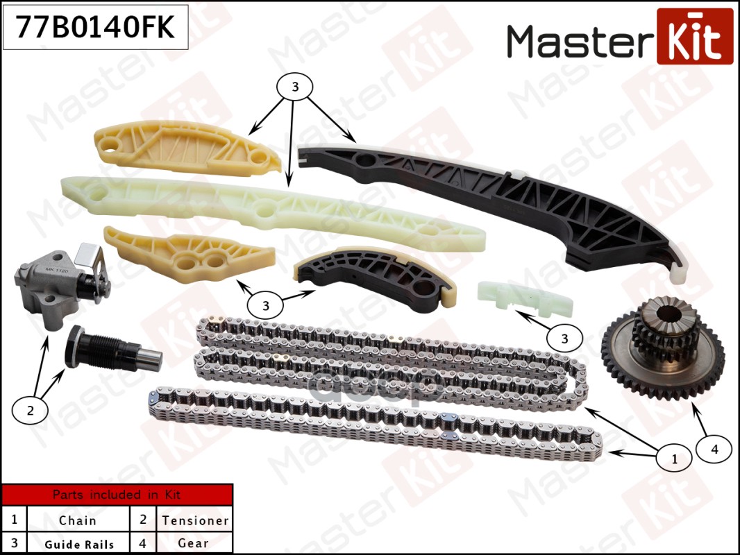 

Комплект Цепи Грм Vag Cjxc 77b0140fk MasterKit арт. 77B0140FK