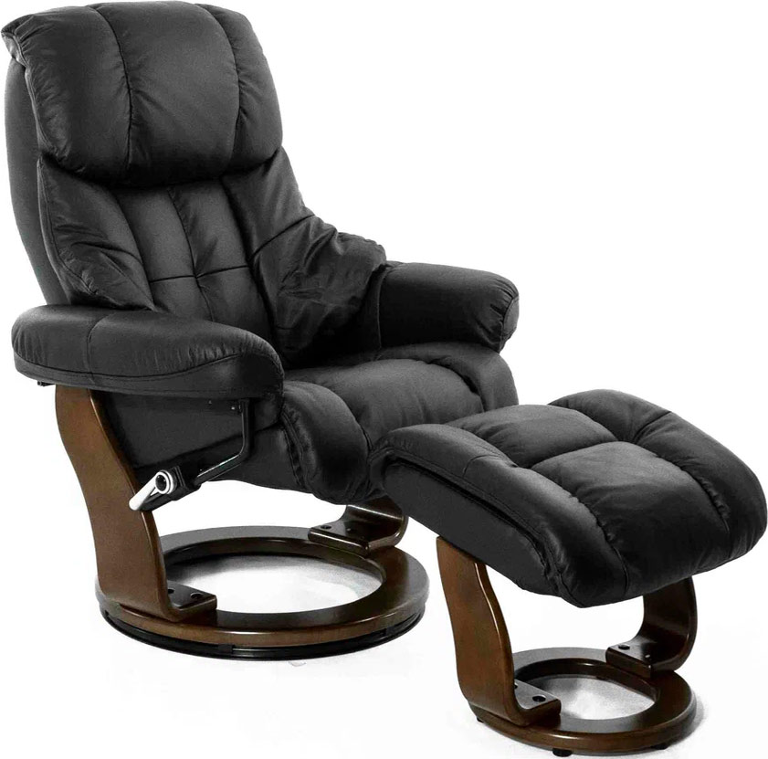 

Мягкое кресло для дома из натуральной кожи Relax Lux Black, Lux Black