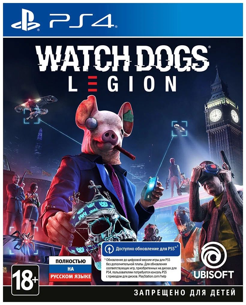 

Игра Watch Dogs Legion / Диск с игрой (18+) (PlayStation 4, Русская версия), Watch Dogs Legion