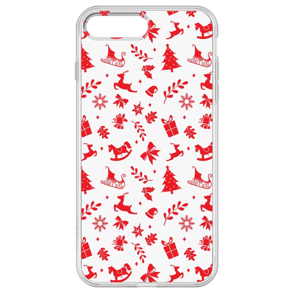 Чехол-накладка Krutoff Clear Case Новогодние мотивы для iPhone 8 Plus