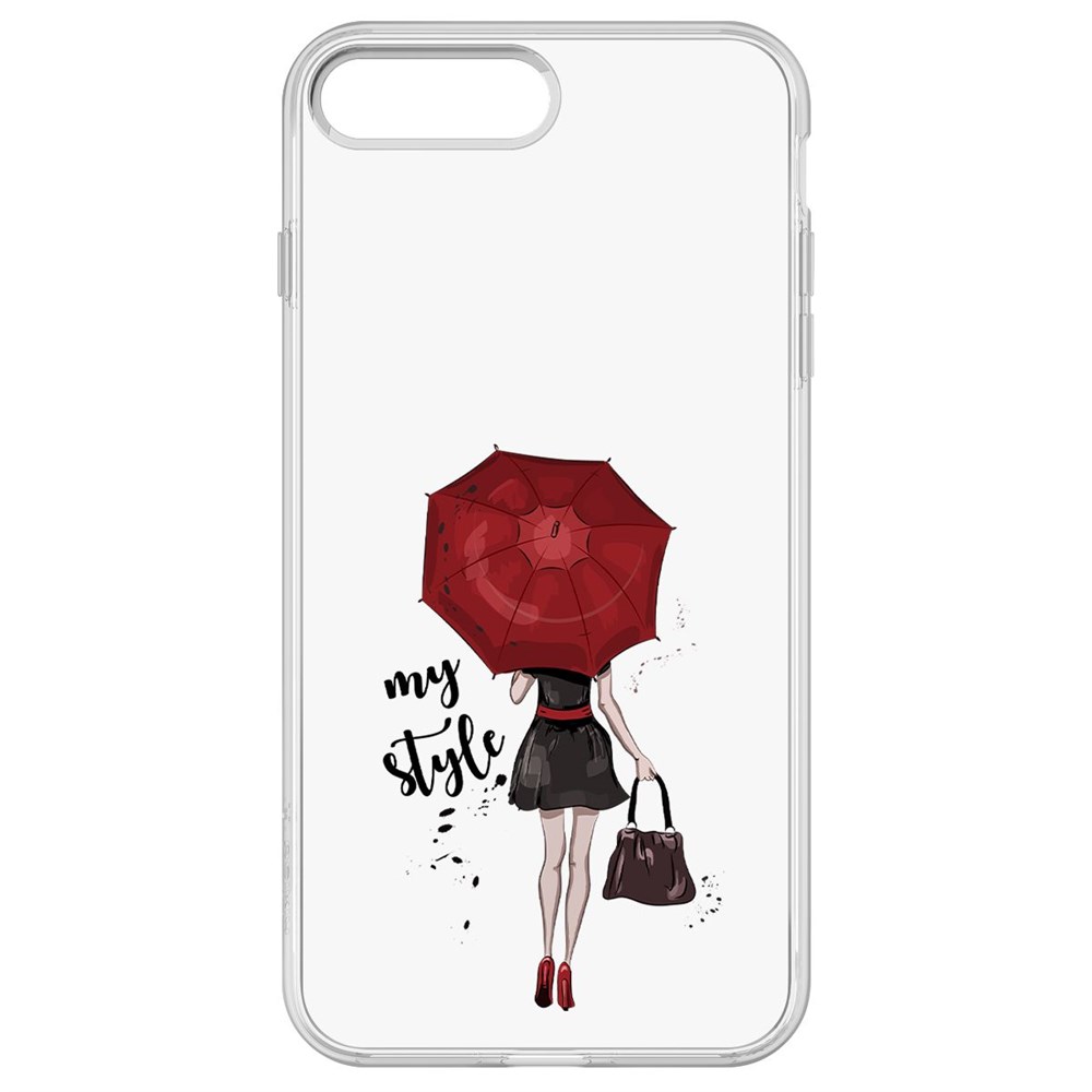 

Чехол-накладка Krutoff Clear Case Мой стиль для iPhone 8 Plus, Прозрачный