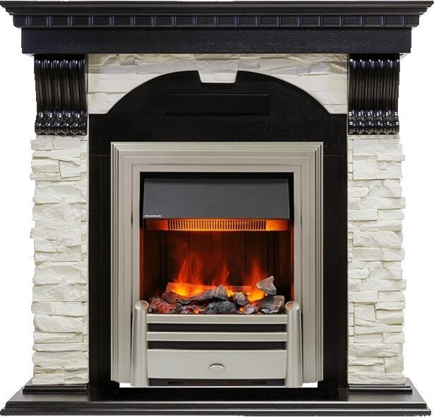 

Электрокамин Dimplex Dublin (венге) сланец белый с очагом Chesford