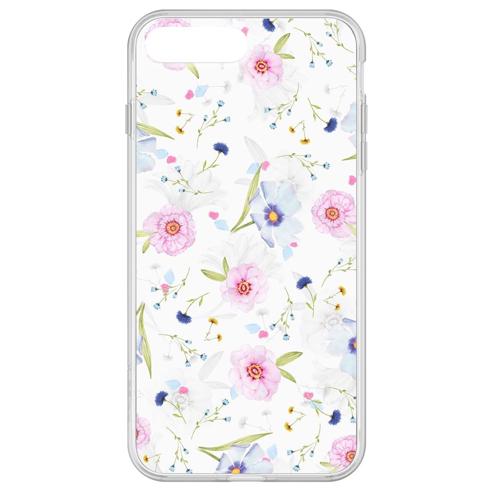 

Чехол-накладка Krutoff Clear Case Цветочный паттерн 3 для iPhone 8 Plus, Прозрачный