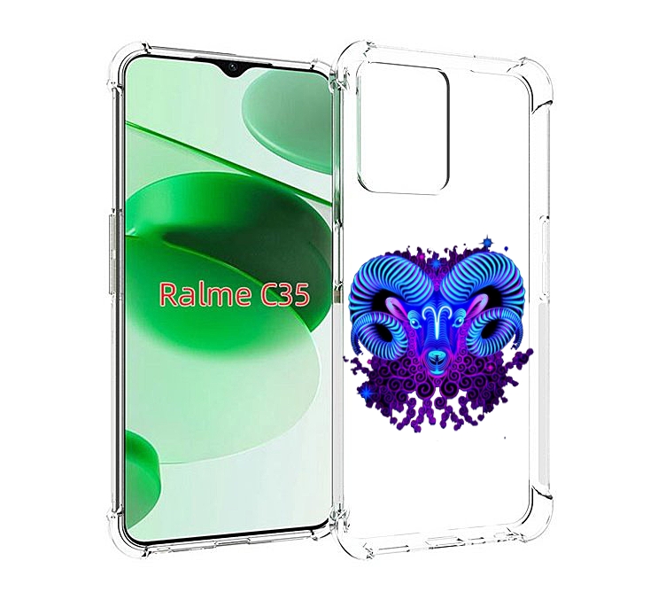 

Чехол MyPads знак зодиака овен 2 для Realme C35 / Narzo 50A Prime, Прозрачный, Tocco