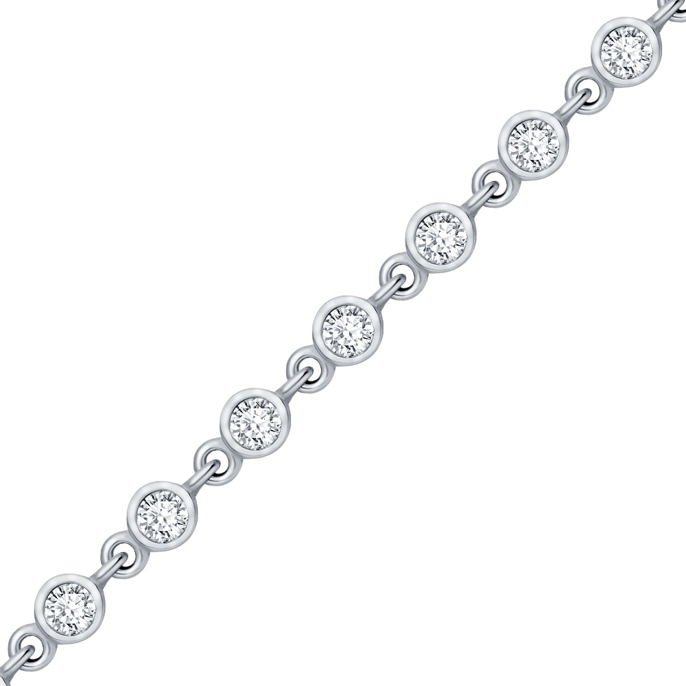 

Браслет из серебра, р.  585Gold 705001092, фианит, 705001092