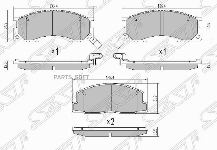 

Колодки Тормозные Перед Toyota Town/Masterace 89-92 Sat арт. ST-04465-28050