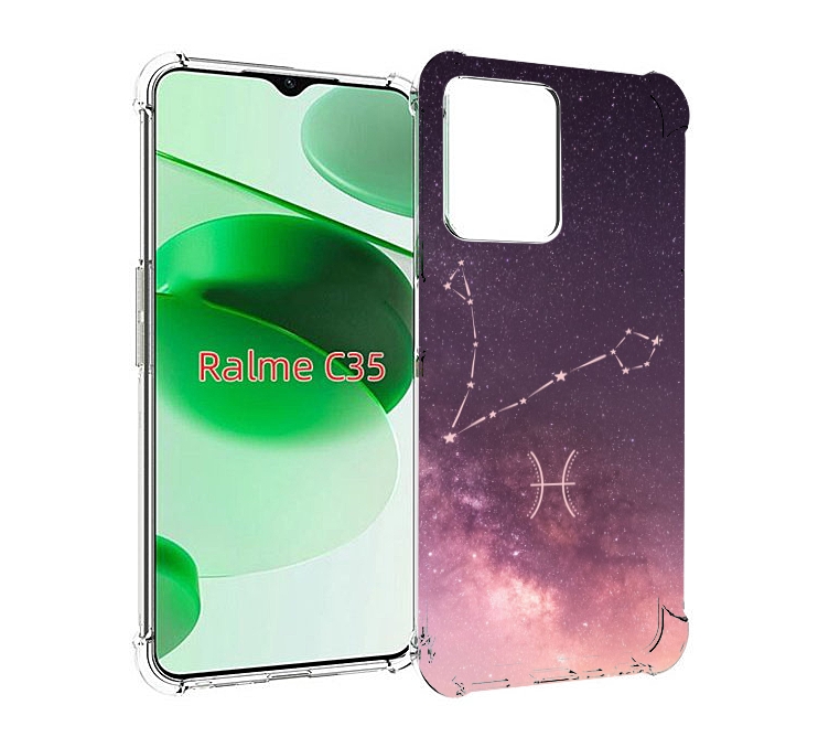 

Чехол MyPads знак зодиака рыбы 5 для Realme C35 / Narzo 50A Prime, Прозрачный, Tocco