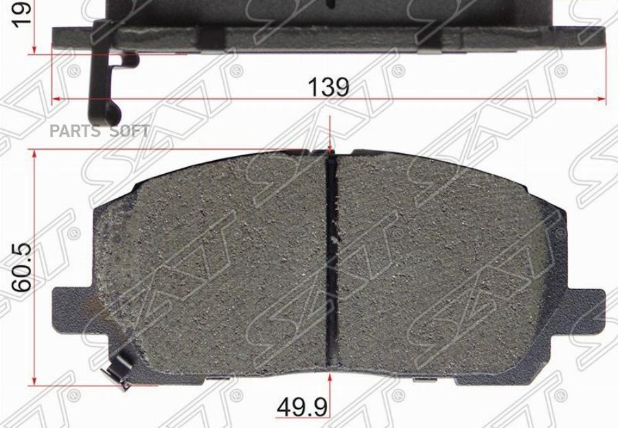 

Тормозные колодки SAT передние для Toyota Kluger 2000- ST0446548030