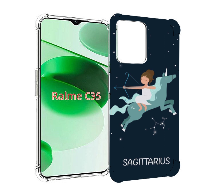 

Чехол MyPads знак зодиака стрелец 5 для Realme C35 / Narzo 50A Prime, Прозрачный, Tocco