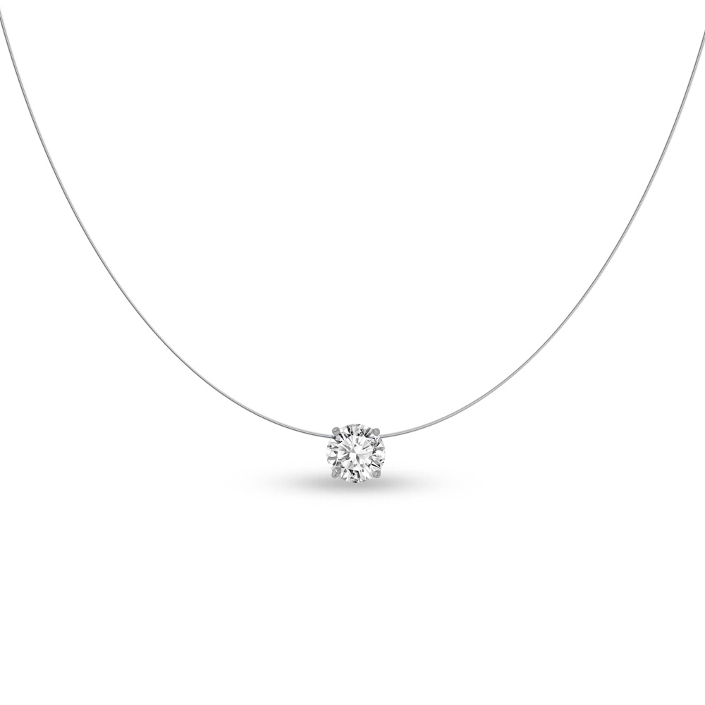 

Колье из серебра 42 см 585Gold 706000532, фианит, 706000532