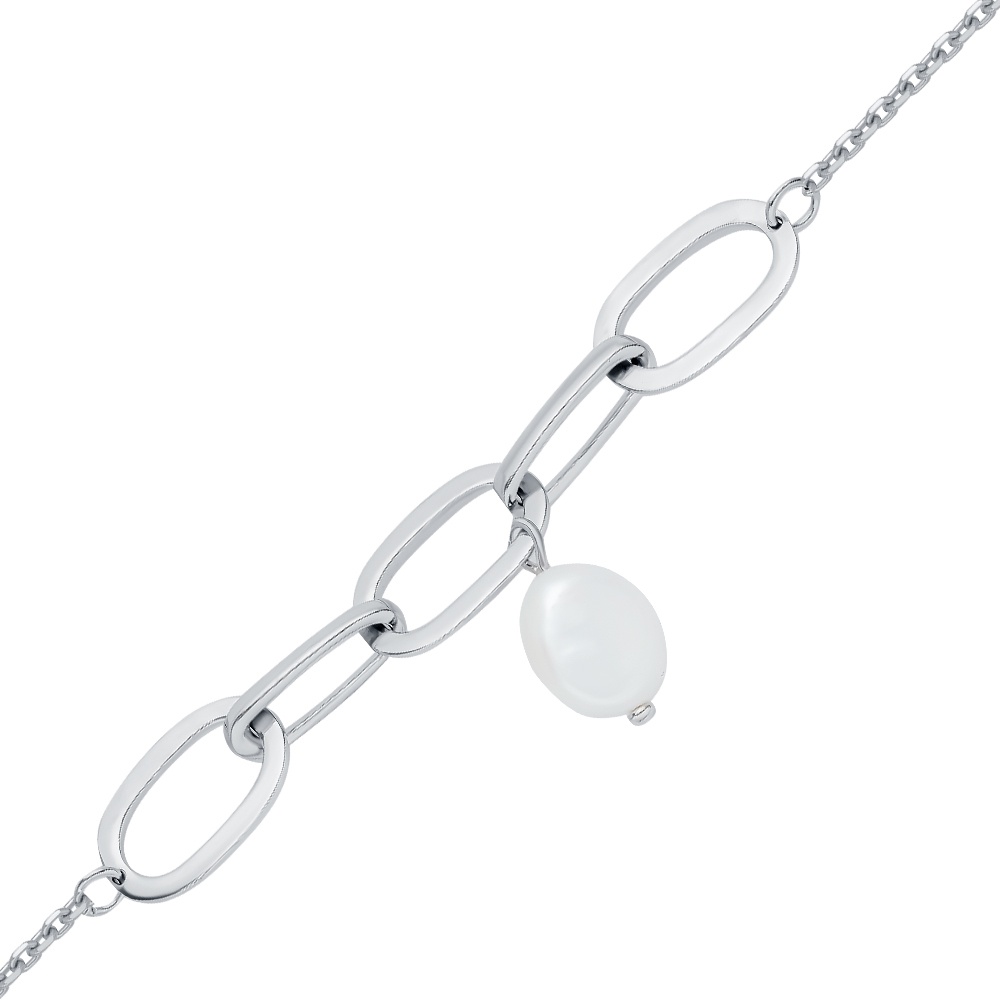 

Браслет из серебра, р. 17,5 585Gold 705001056, жемчуг, 705001056