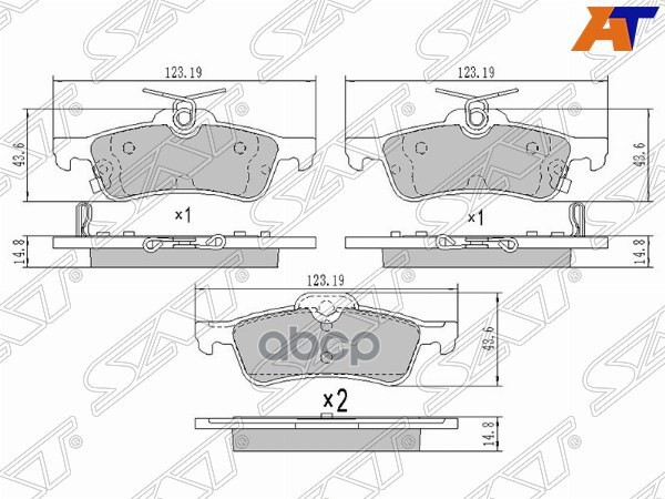 

Колодки тормозные зад DAIHATSU CHARADE VI 11-/TOYOTA YARIS P90 05-/YARI SAT ST-04466-0D010