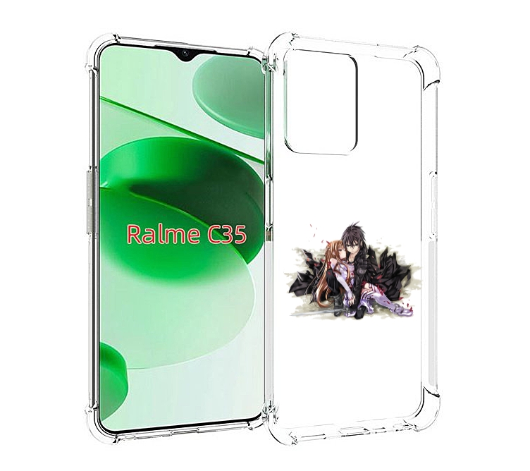 

Чехол MyPads аниме асуна для Realme C35 / Narzo 50A Prime, Прозрачный, Tocco