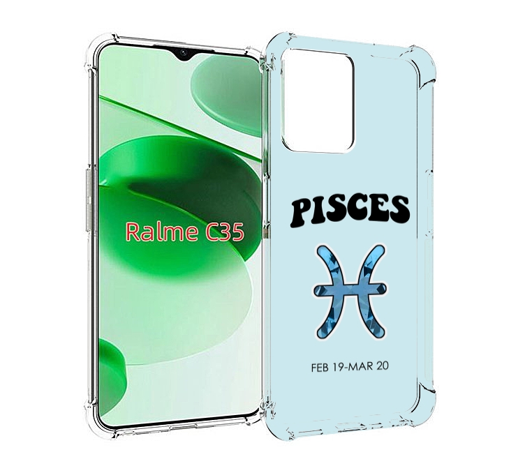 

Чехол MyPads знак-зодиака-рыбы-3 для Realme C35 / Narzo 50A Prime, Прозрачный, Tocco