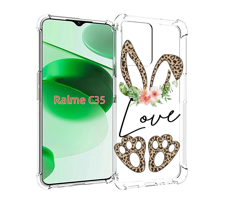 

Чехол MyPads золотые-лапки-и-ушки для Realme C35 / Narzo 50A Prime, Прозрачный, Tocco