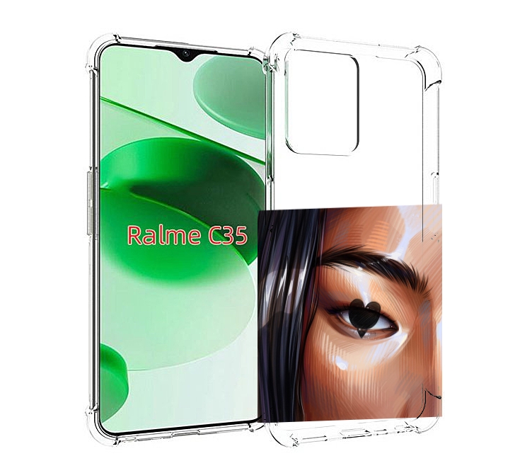 

Чехол MyPads зрачок-сердце женский для Realme C35 / Narzo 50A Prime, Прозрачный, Tocco