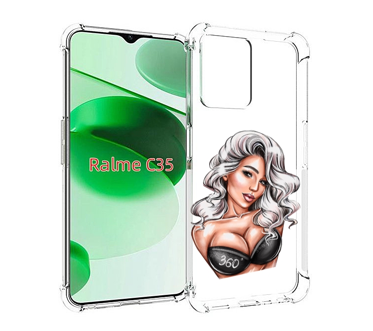 

Чехол MyPads ивлеева-рисунок женский для Realme C35 / Narzo 50A Prime, Прозрачный, Tocco