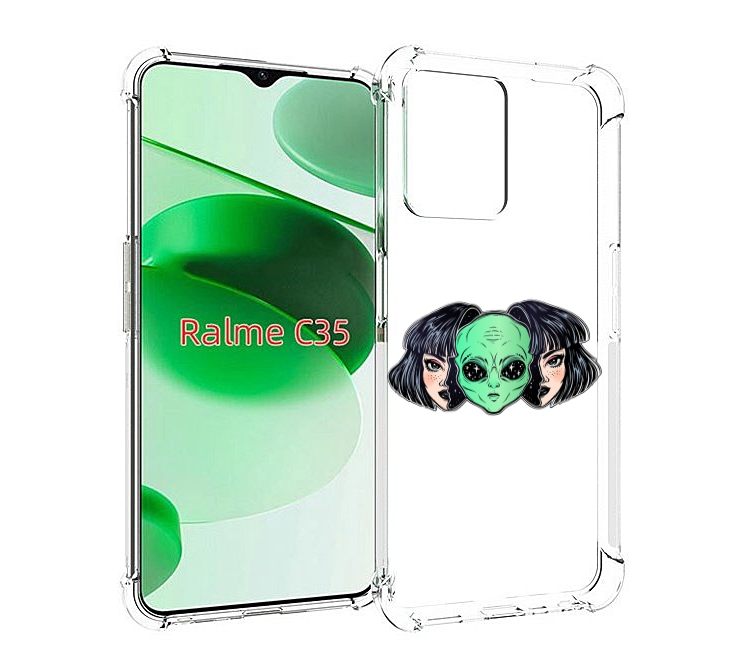 

Чехол MyPads инопланетянин в девочке женский для Realme C35 / Narzo 50A Prime, Прозрачный, Tocco