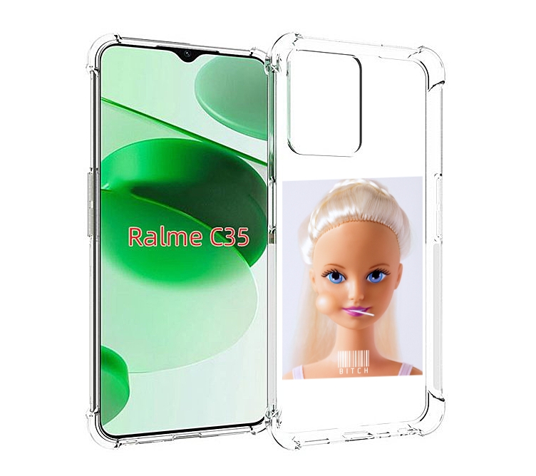 

Чехол MyPads барби для Realme C35 / Narzo 50A Prime, Прозрачный, Tocco