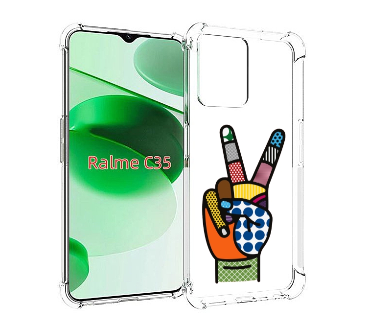 

Чехол MyPads йоу пальчики для Realme C35 / Narzo 50A Prime, Прозрачный, Tocco
