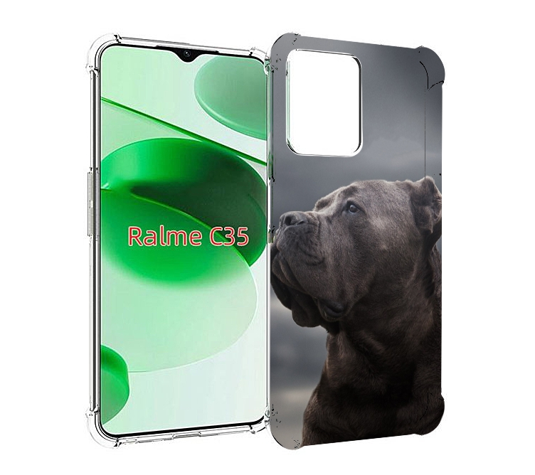 

Чехол MyPads кане корсо для Realme C35 / Narzo 50A Prime, Прозрачный, Tocco