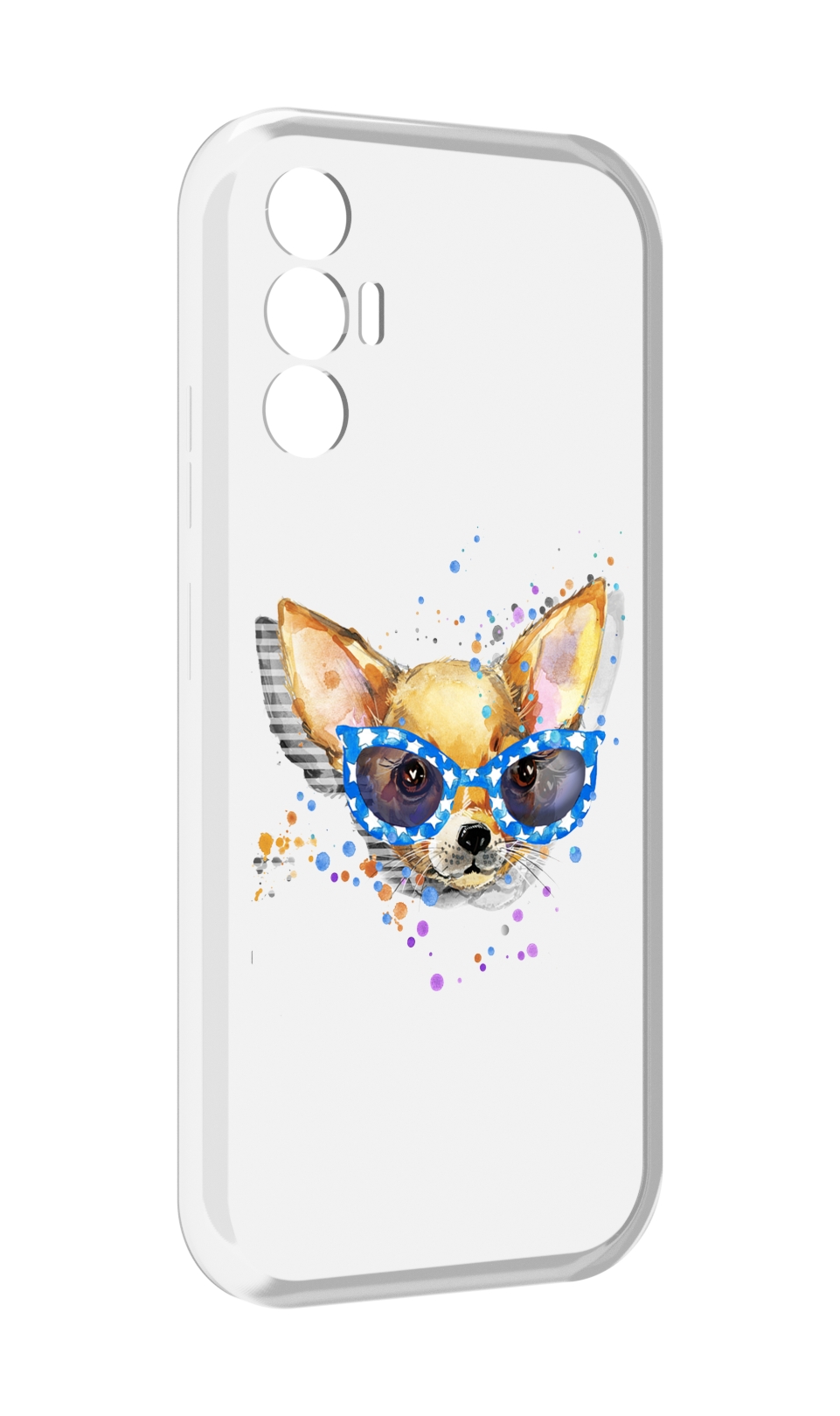 

Чехол MyPads чихуа-хуа в очках для Tecno Pova 3, Прозрачный, Tocco