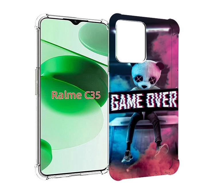 

Чехол MyPads картина-панда для Realme C35 / Narzo 50A Prime, Прозрачный, Tocco
