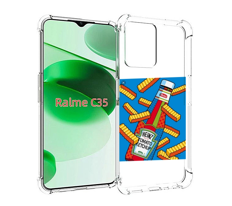 

Чехол MyPads картошка с соусом для Realme C35 / Narzo 50A Prime, Прозрачный, Tocco