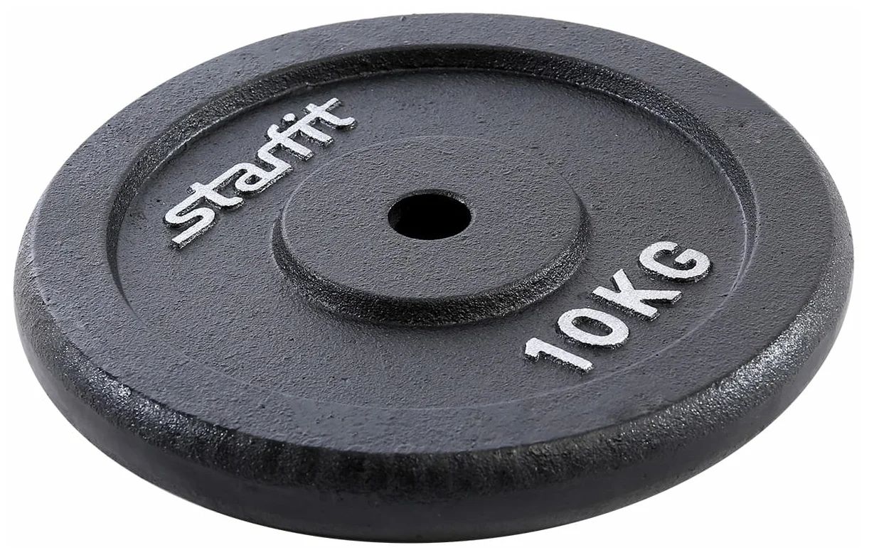 

Диск чугунный STARFIT BB-204 10кг d=26мм (черный), BB-204