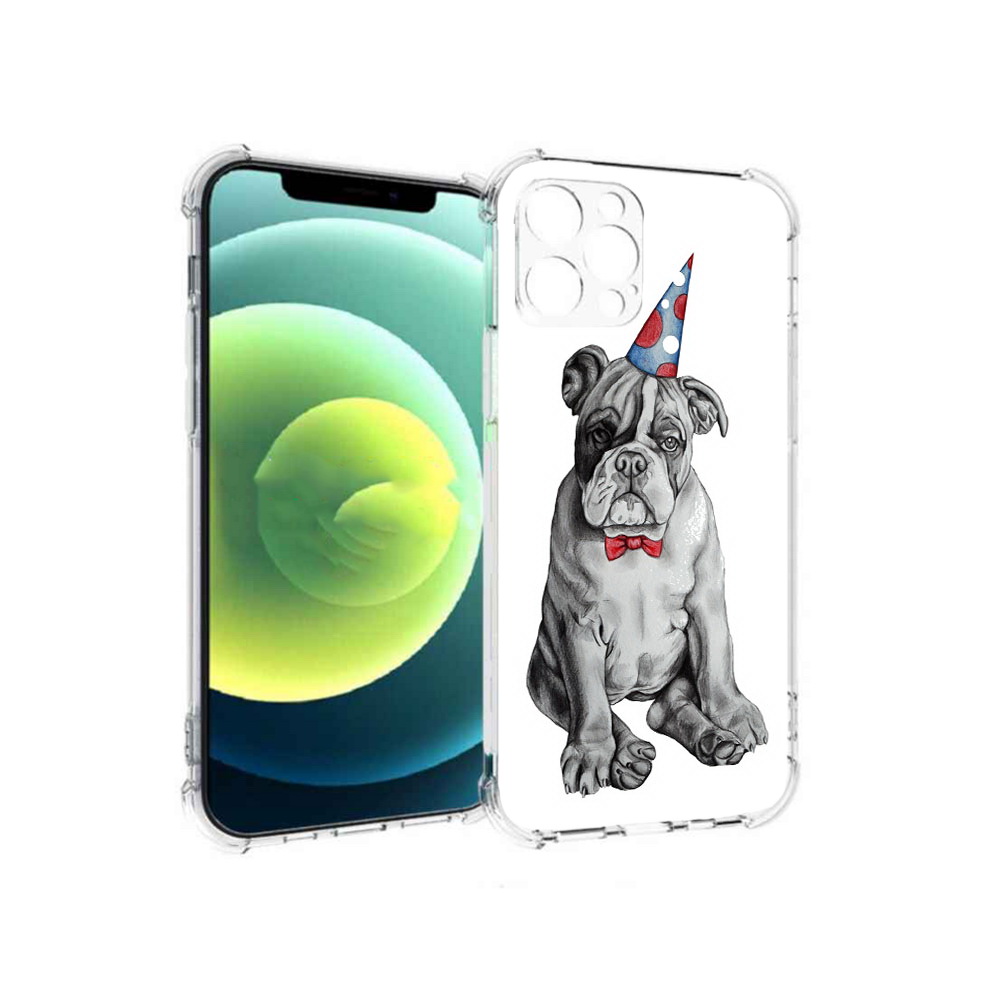 

Чехол MyPads Tocco для Apple iPhone 12 Pro праздничный щенок (PT157529.613.554), Прозрачный, Tocco