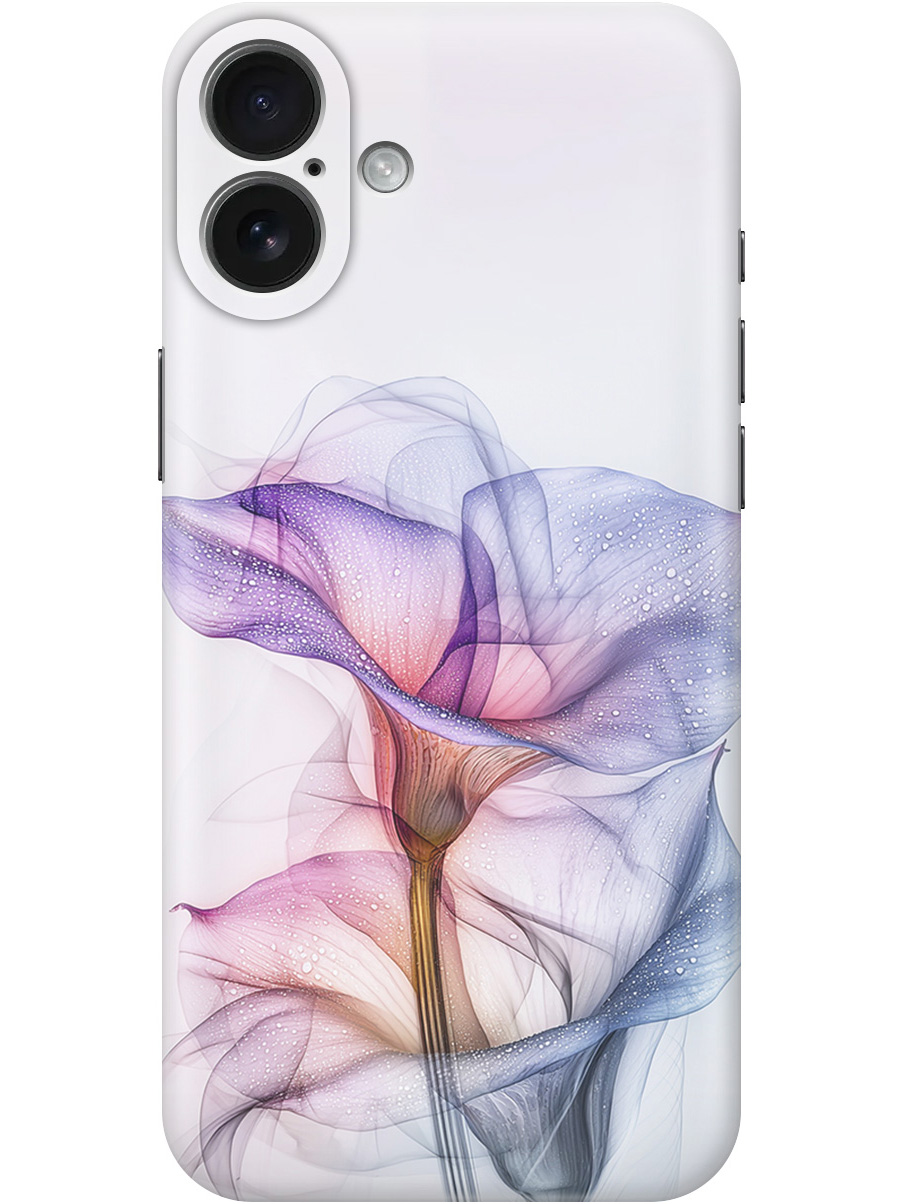 

Силиконовый чехол на Apple iPhone 16 Plus с принтом "Прозрачные калы", Прозрачный;белый;серый;фиолетовый, 785197121