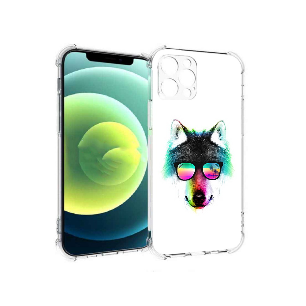

Чехол MyPads Tocco для Apple iPhone 12 Pro радужный волк (PT157529.613.567), Прозрачный, Tocco