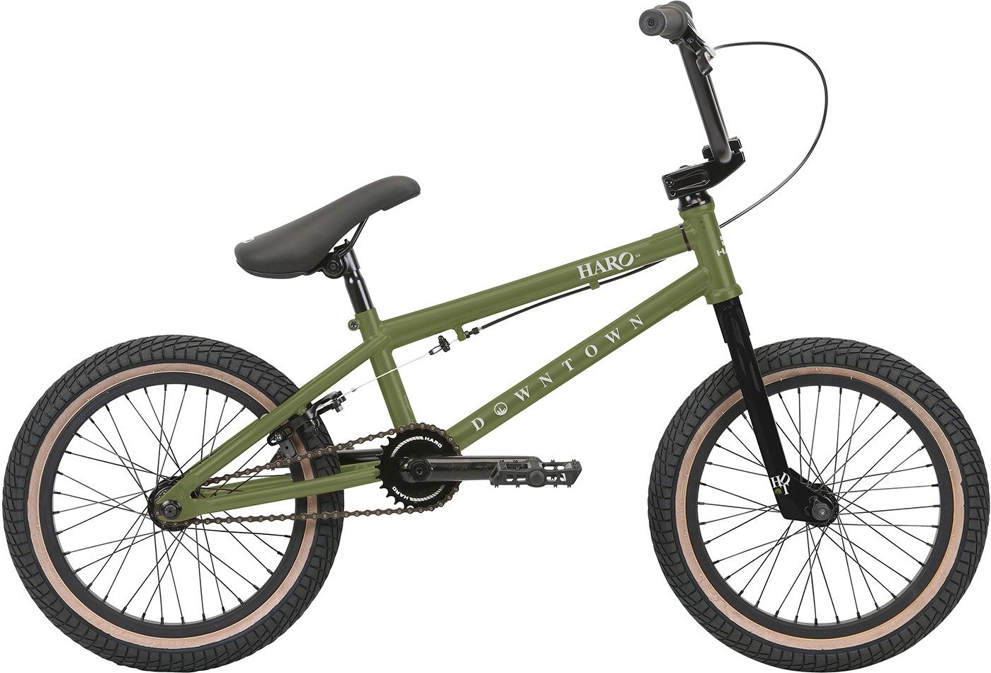 фото Велосипед haro downtown 2021 16.5" матовый оливковый