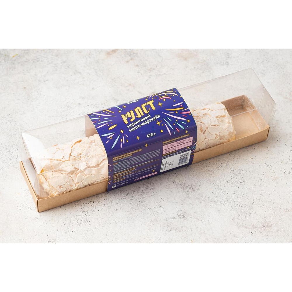 

Рулет ВкусВилл меренговый манго-маракуйя 470 г