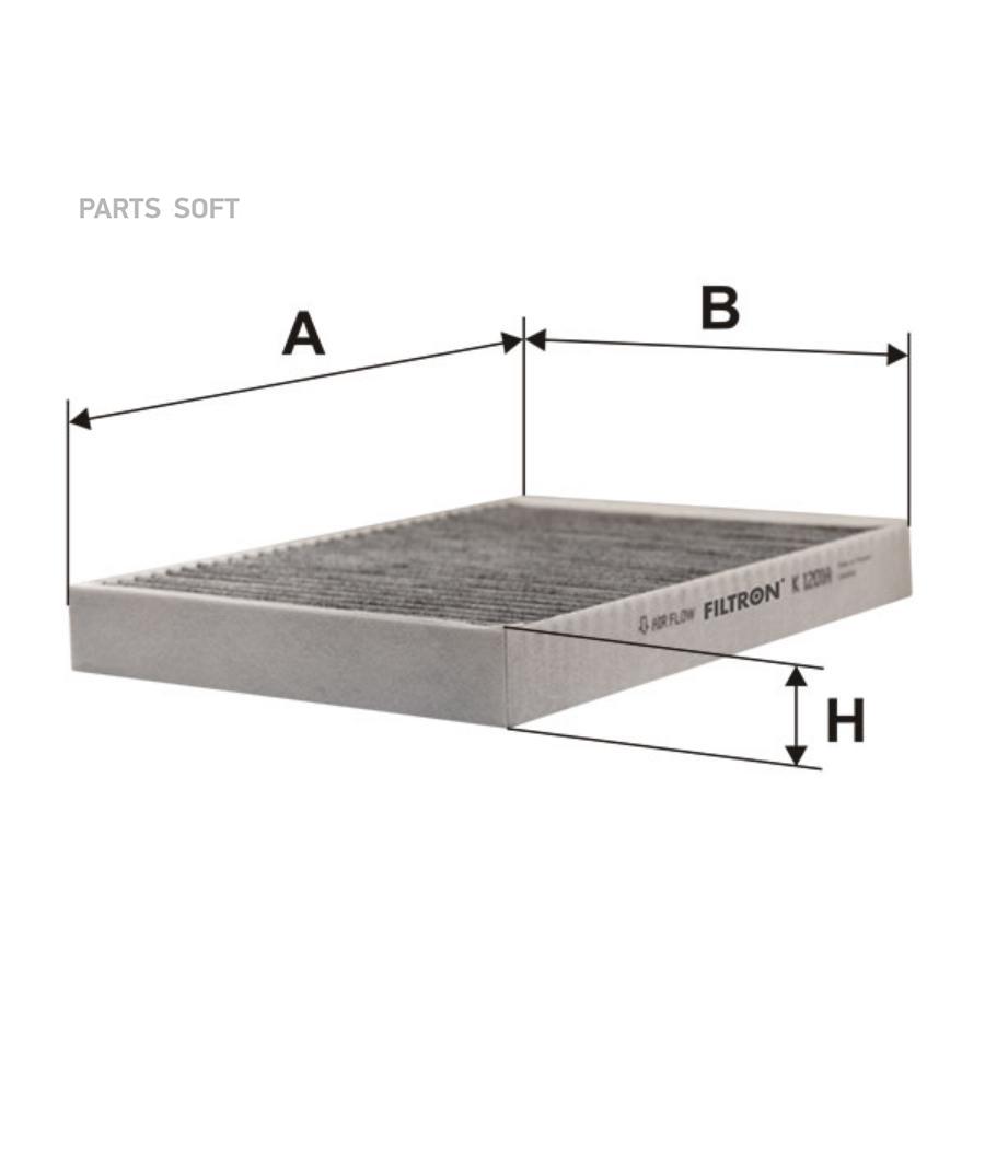Фильтр Салона Угольный Упаковка 2 Шт Filtron K1201A2X 5859₽