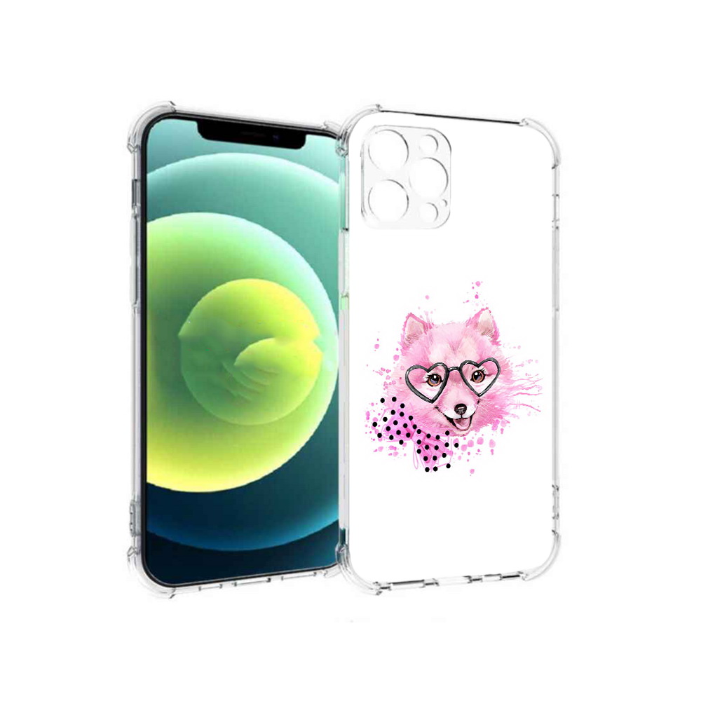 

Чехол MyPads Tocco для Apple iPhone 12 Pro розовый волченок (PT157529.613.585), Прозрачный, Tocco