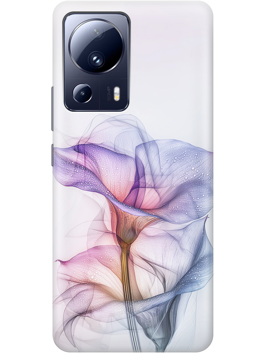 

Силиконовый чехол на Xiaomi 13 Lite с принтом "Прозрачные калы", Прозрачный;белый;серый;фиолетовый, 768741221