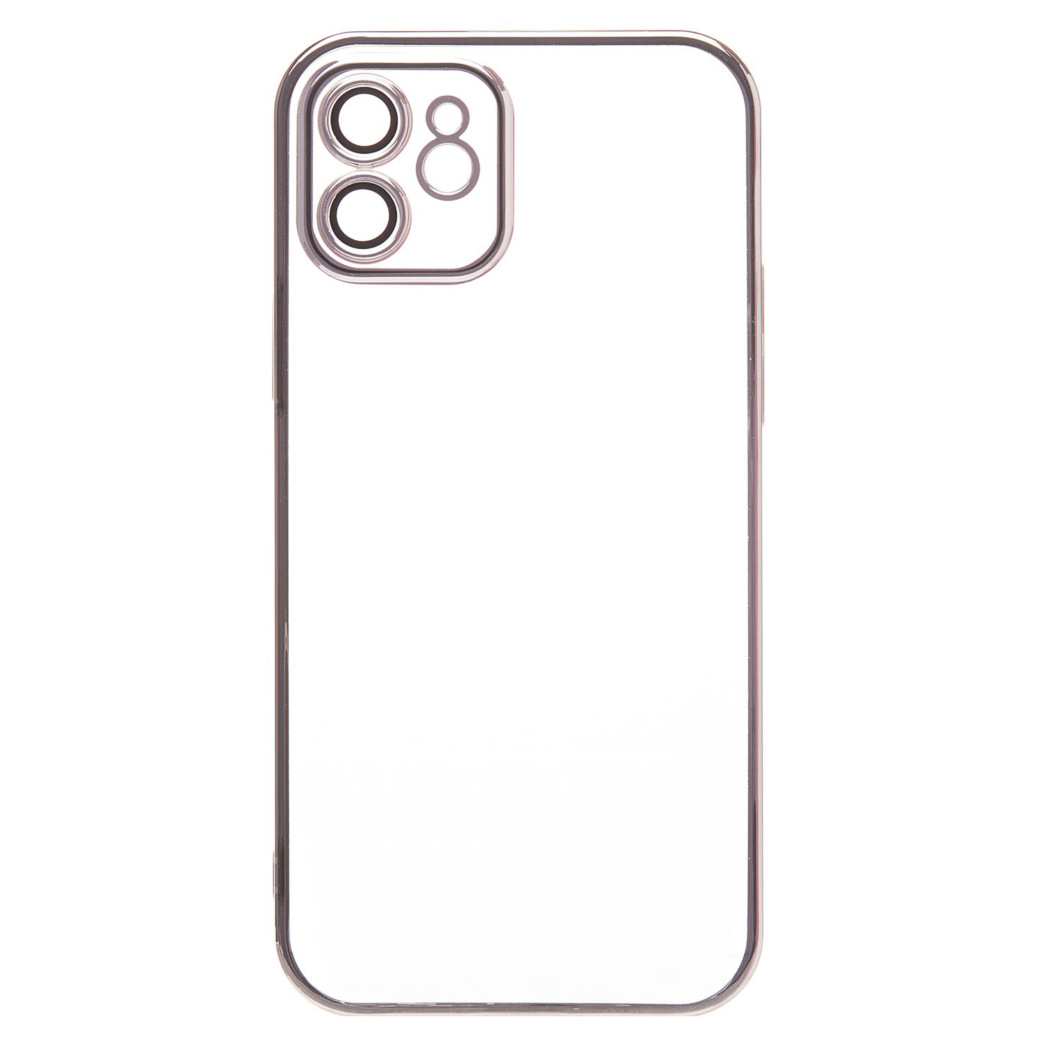 

Чехол iPhone 12 пластиковый с закрытой камерой <серебристый>, iPhone 12