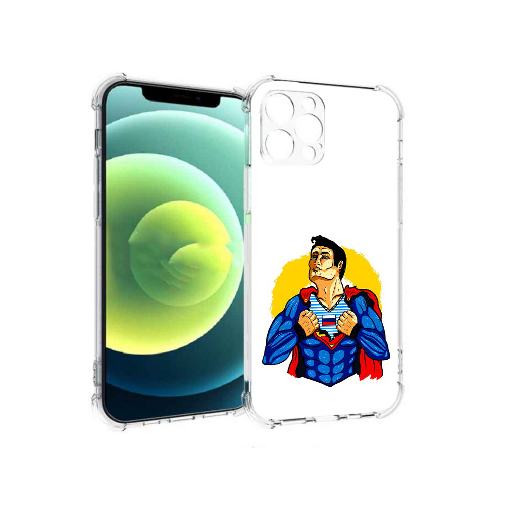

Чехол MyPads Tocco для Apple iPhone 12 Pro русский супермен (PT157529.613.591), Прозрачный, Tocco