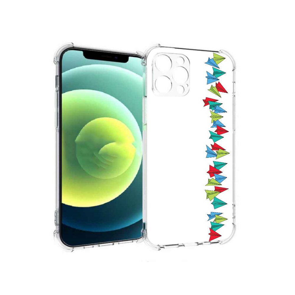 

Чехол MyPads Tocco для Apple iPhone 12 Pro самолетики из листочков (PT157529.613.593), Прозрачный, Tocco