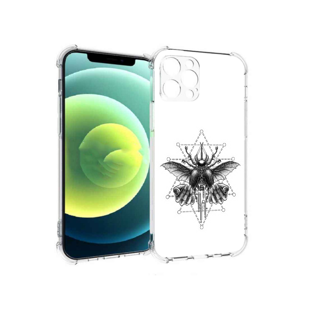 

Чехол MyPads Tocco для Apple iPhone 12 Pro скарабей (PT157529.613.601), Прозрачный, Tocco
