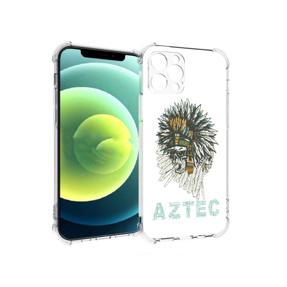 

Чехол MyPads Tocco для Apple iPhone 12 Pro скелет индеец (PT157529.613.602), Прозрачный, Tocco