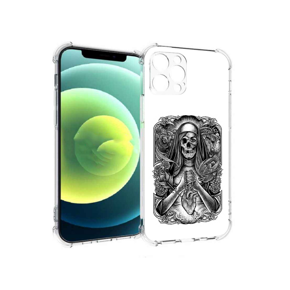

Чехол MyPads Tocco для Apple iPhone 12 Pro скелет с сердцем (PT157529.613.603), Прозрачный, Tocco