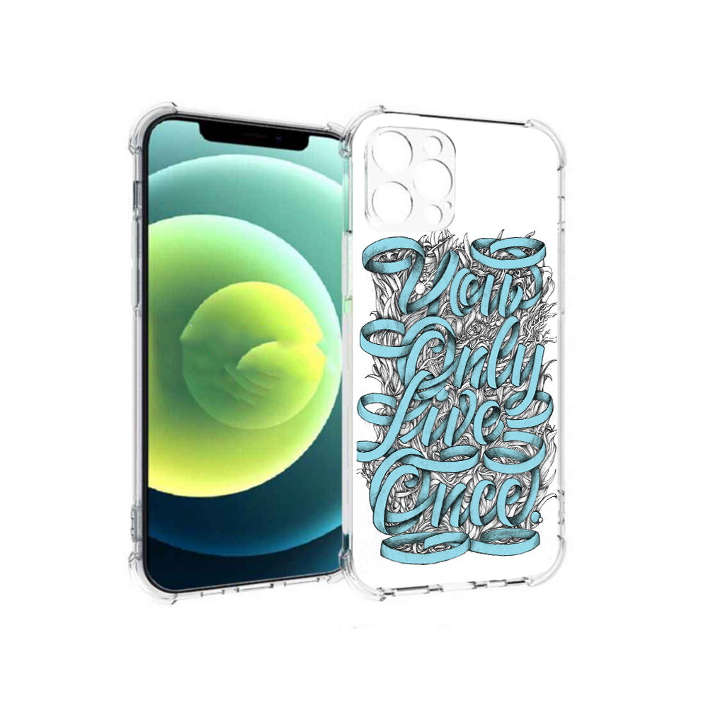 

Чехол MyPads Tocco для Apple iPhone 12 Pro слова из ленты абстракция (PT157529.613.607), Прозрачный, Tocco