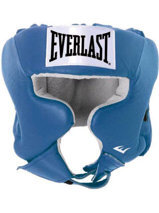 Шлем с защитой щек Everlast USA Boxing Cheek M син.
