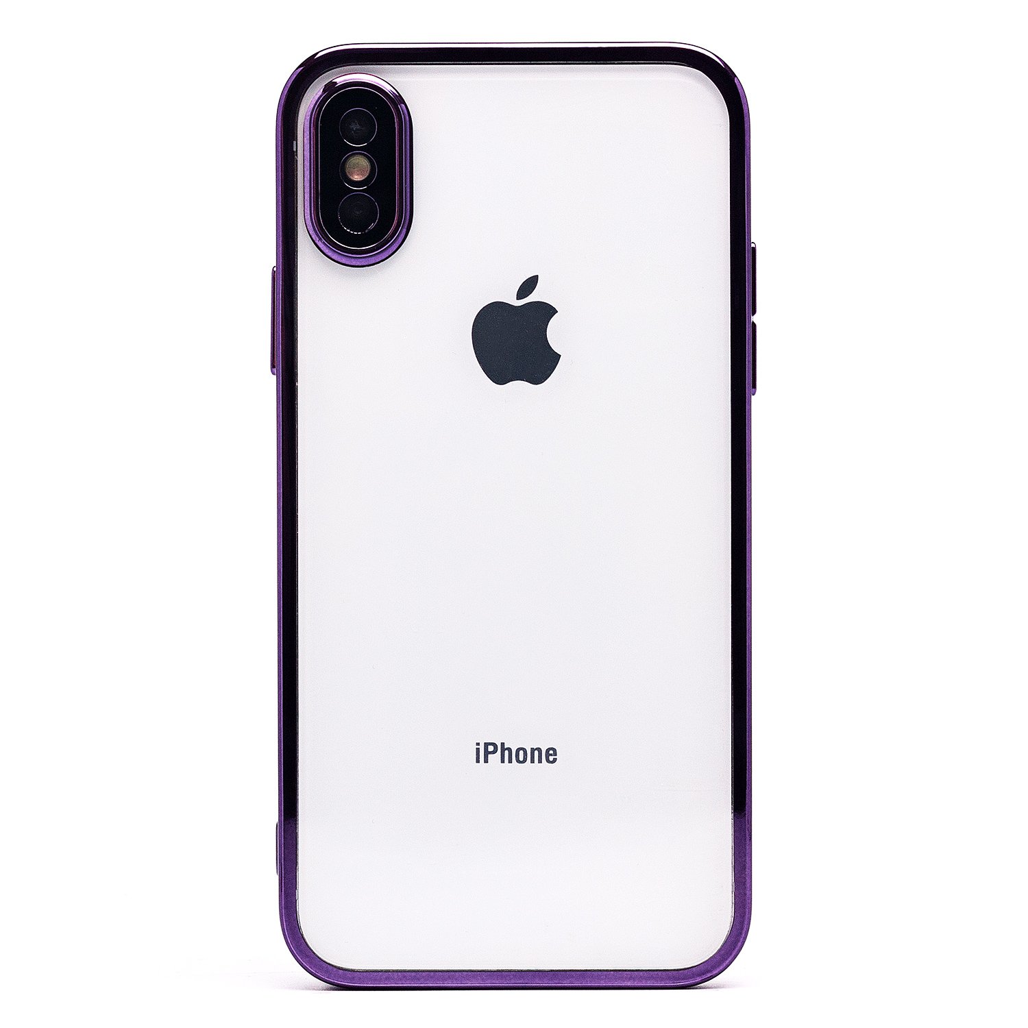 

Чехол iPhone X, iPhone Xs пластиковый с закрытой камерой <фиолетовый>, iPhone X